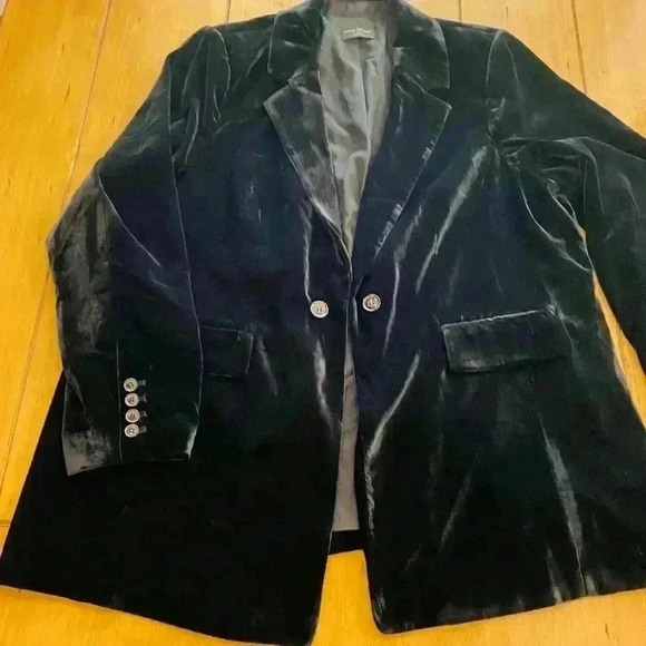 Lane Bryant women’s Velvet Black Blazer Pockets Relax Fit 22 - Picture 6 of 13